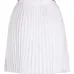 Logo-embroidered elasticated pleated miniskirt