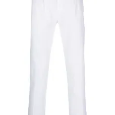 Зауженные брюки со складками