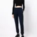 High-waist cotton track pant
