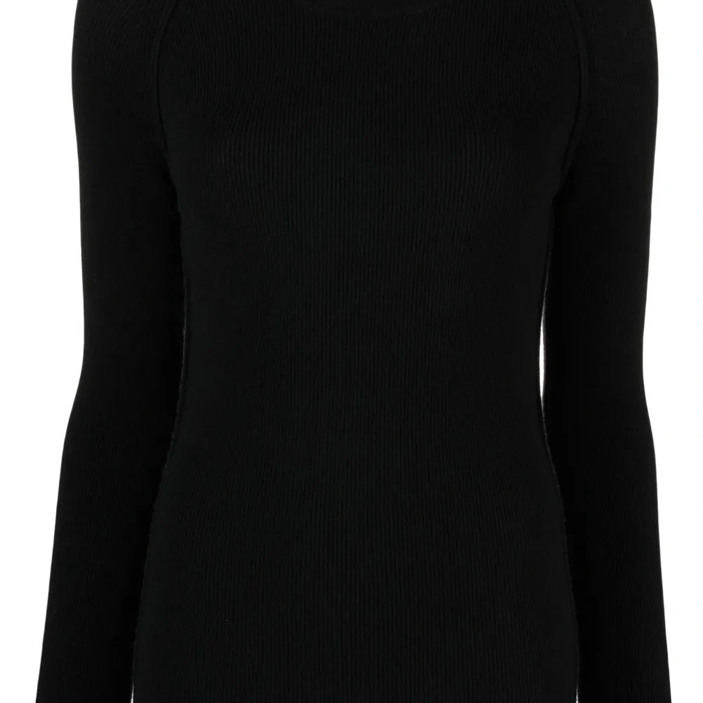 Топ в рубчик с круглым вырезом