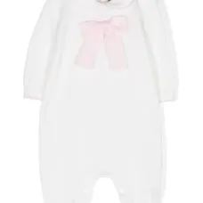 Трикотажный ромпер с бантом