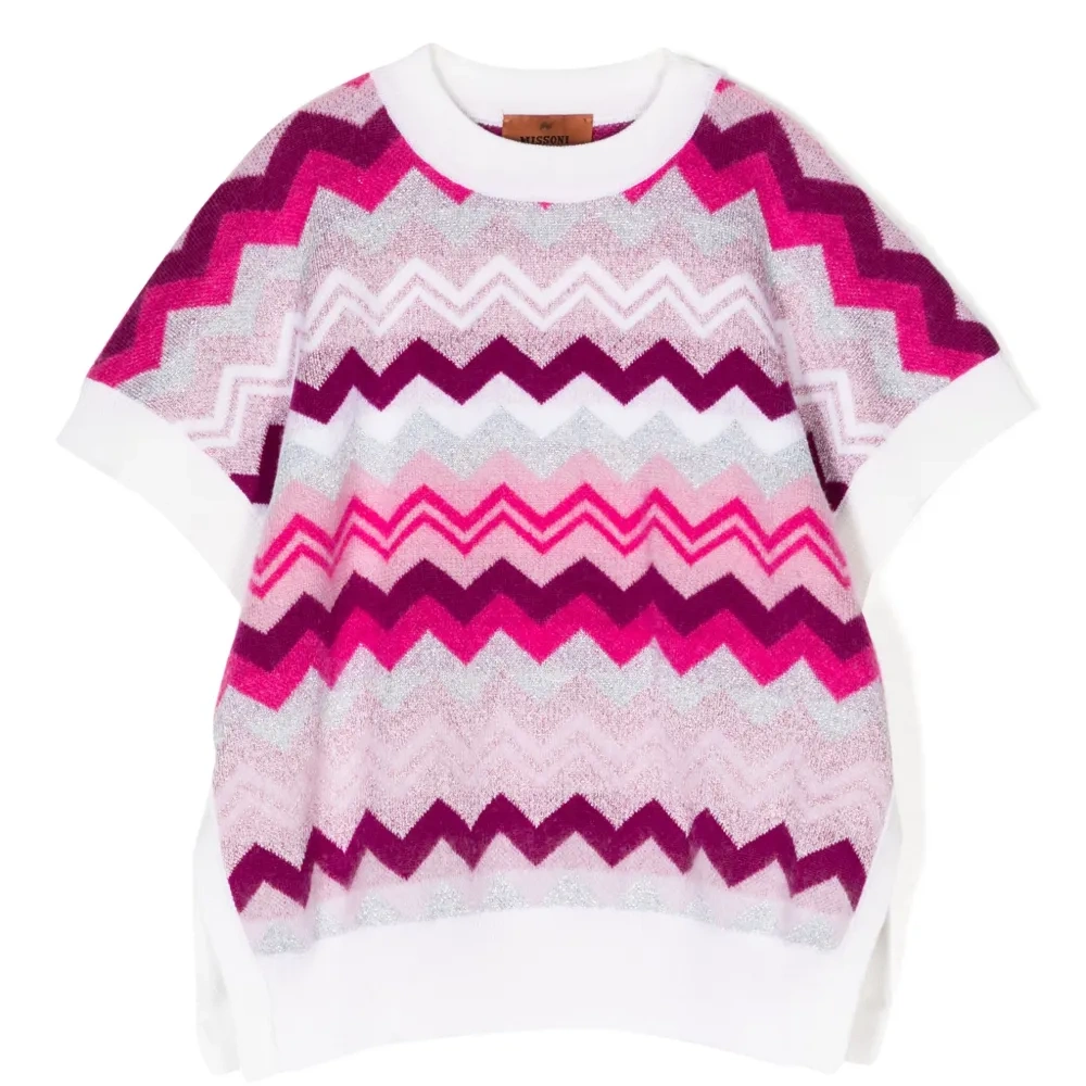 Трикотажный топ с узором зигзаг