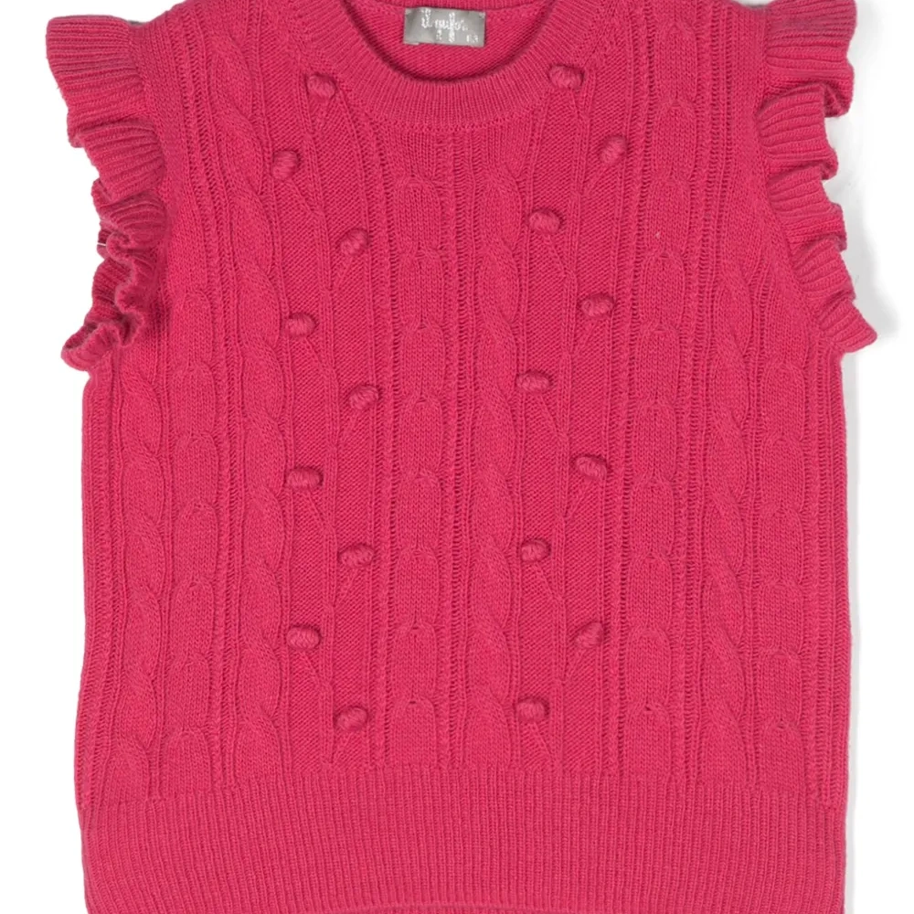 Жилет из вирджинской шерсти фактурной вязки