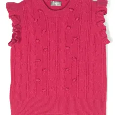 Жилет из вирджинской шерсти фактурной вязки