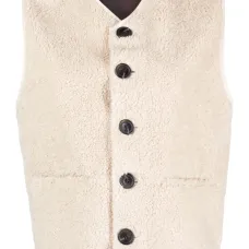 Жилет из шерпы с V-образным вырезом