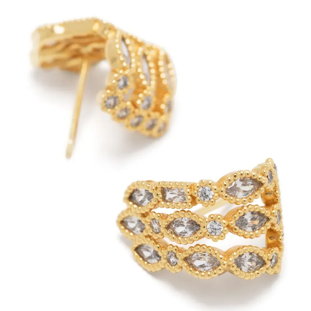 Серьги со стразами