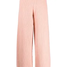 Ribbed knitted trousers