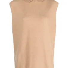 Кашемировый топ с высоким воротником