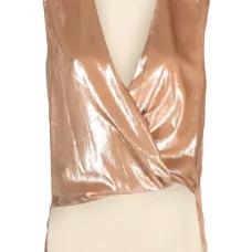 Топ без рукавов с эффектом металлик