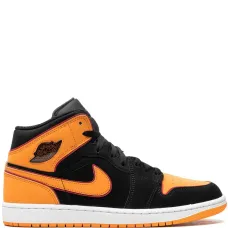 Кроссовки Air Jordan 1 Mid 'Black Orange'