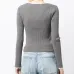 Scallop-collar ribbed jumper
