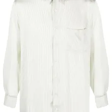 Рубашка с классическим воротником и полосатым узором