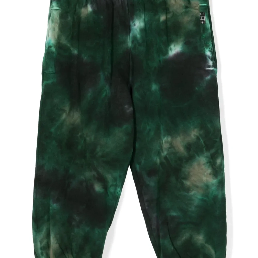 спортивные брюки из органического хлопка с принтом тай-дай