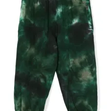 спортивные брюки из органического хлопка с принтом тай-дай