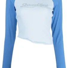 Crystal-embellished asymmetric T-shirt Crystal-embellished asymmetric T-shirt