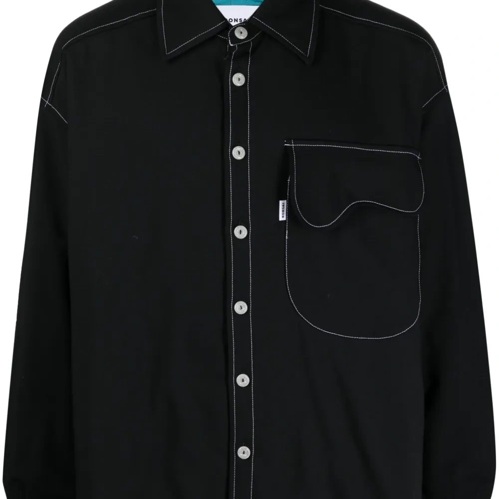 Рубашка с нашивкой-логотипом