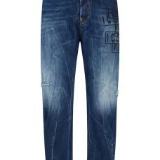 Прямые джинсы с принтом Icon