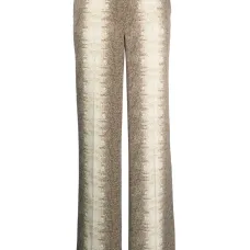 Атласные брюки с тиснением под кожу ящерицы