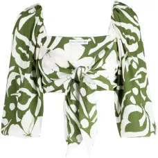 Margherita floral-print crop top