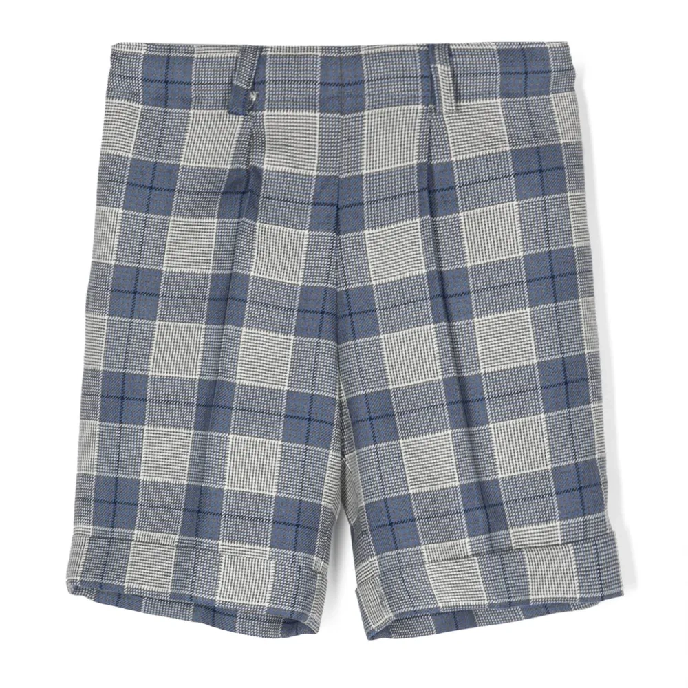 Шерстяные шорты в клетку