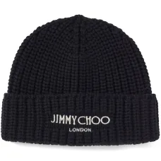 Шапка бини в рубчик с нашивкой-логотипом