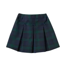 Клетчатая мини-юбка со складками