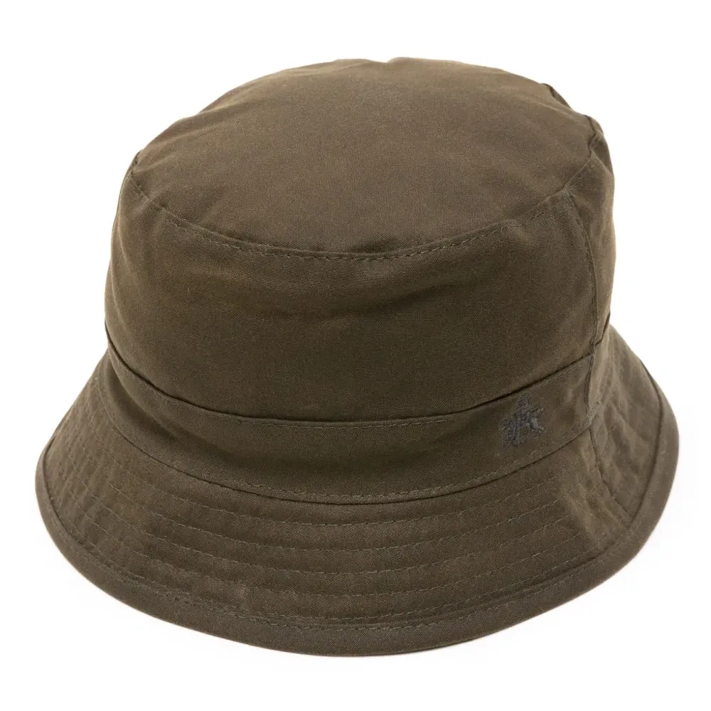 Вощеная панама с вышитым логотипом