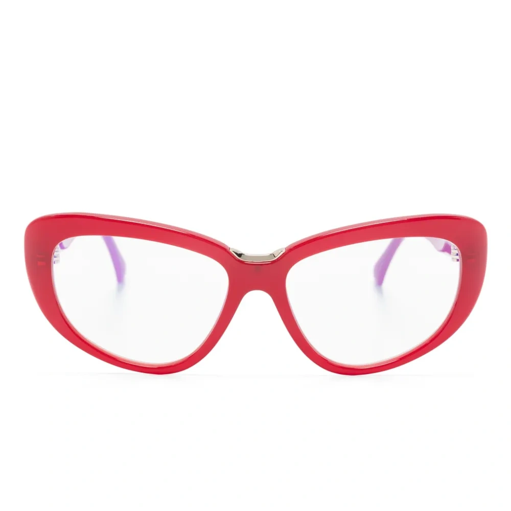 Очки в оправе 'кошачий глаз' с логотипом