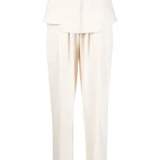 Прямые брюки со вставкой-корсетой