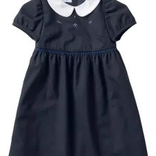 Шерстяное платье миди с вышивкой