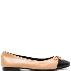 Балетки с контрастным носком Балетки с контрастным носком