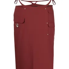 Юбка миди с вырезом