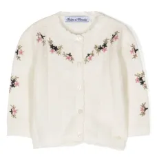 Шерстяной кардиган с цветочной вышивкой