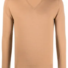 Джемпер тонкой вязки с V-образным вырезом