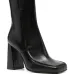 95mm square-toe leather ankle boots