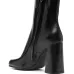 95mm square-toe leather ankle boots