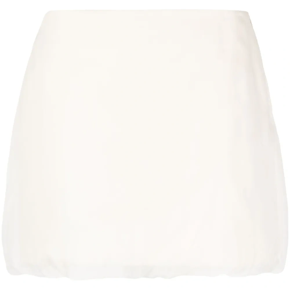 Атласная юбка мини из шелка