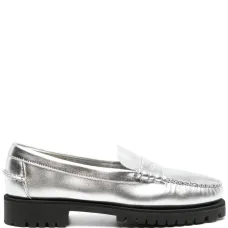 Metallic-finish loafers Metallic-finish loafers