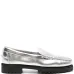 Metallic-finish loafers