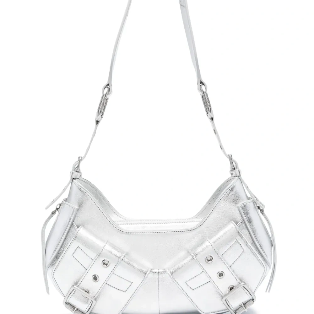 Y2k leather shoulder bag