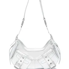 Y2k leather shoulder bag