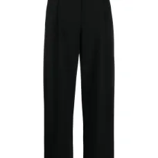 High-waist pleated trousers