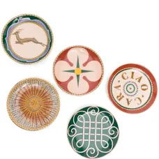 Cortile porcelain mini plates (set of five)