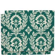Leaf-print linen placemats (set of 2)