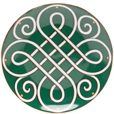 Graphic-print porcelain plate