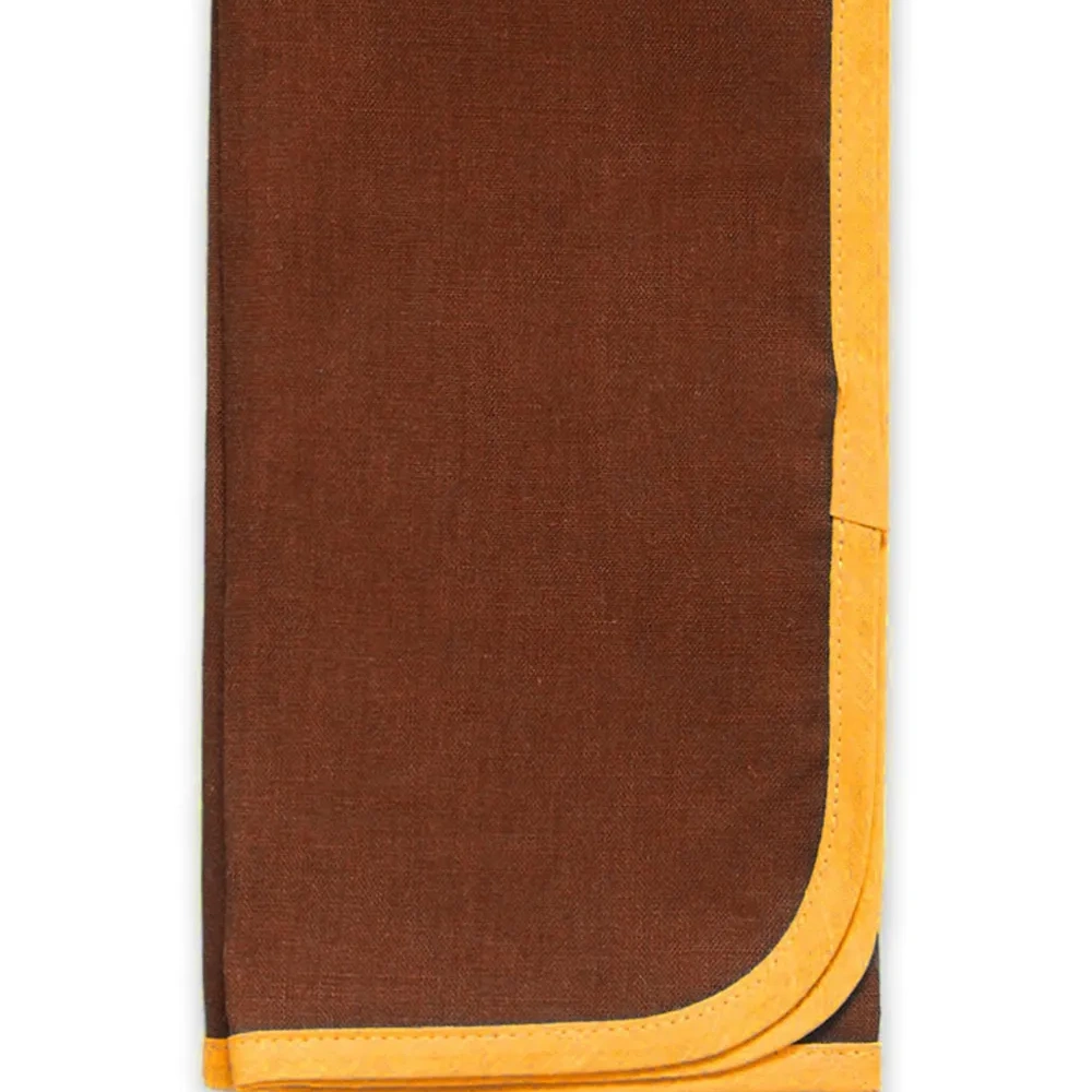 Contrast-trim linen napkins (set of 2)