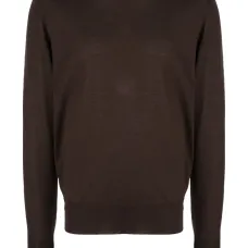 Crew-neck fine-knit jumper