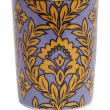 Leaf-print porcelain cup
