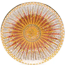 Sun mosaic porcelain plate (13cm)