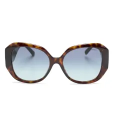 Солнцезащитные очки в массивной оправе с логотипом Солнцезащитные очки в массивной оправе с логотипом